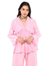 Load image into Gallery viewer, Baby Pink Badla Trench Set
