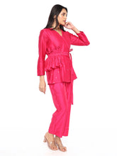 Load image into Gallery viewer, Hot Pink Side Gather Co-ord Set
