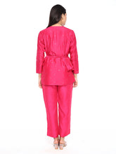 Load image into Gallery viewer, Hot Pink Side Gather Co-ord Set
