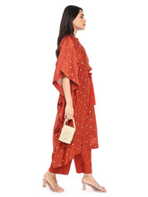 Load image into Gallery viewer, Rust Kaftan Set With Belt
