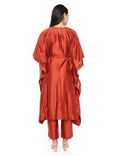 Load image into Gallery viewer, Rust Kaftan Set With Belt
