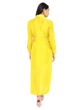 Load image into Gallery viewer, Mustard Tie Up Dress
