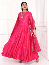 Load image into Gallery viewer, Pink Mogra Anarkali Set
