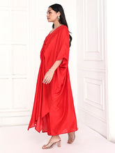 Load image into Gallery viewer, Red Knotted Kaftan Set
