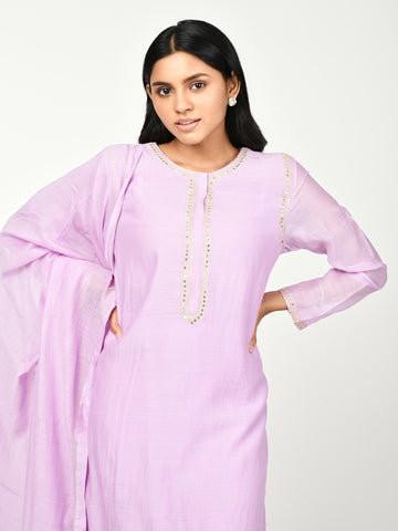 Lilac Tilla Chaav Kurta Set