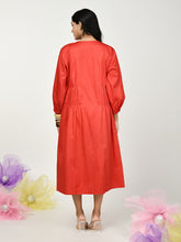 Load image into Gallery viewer, Red Summer Elastic Dress
