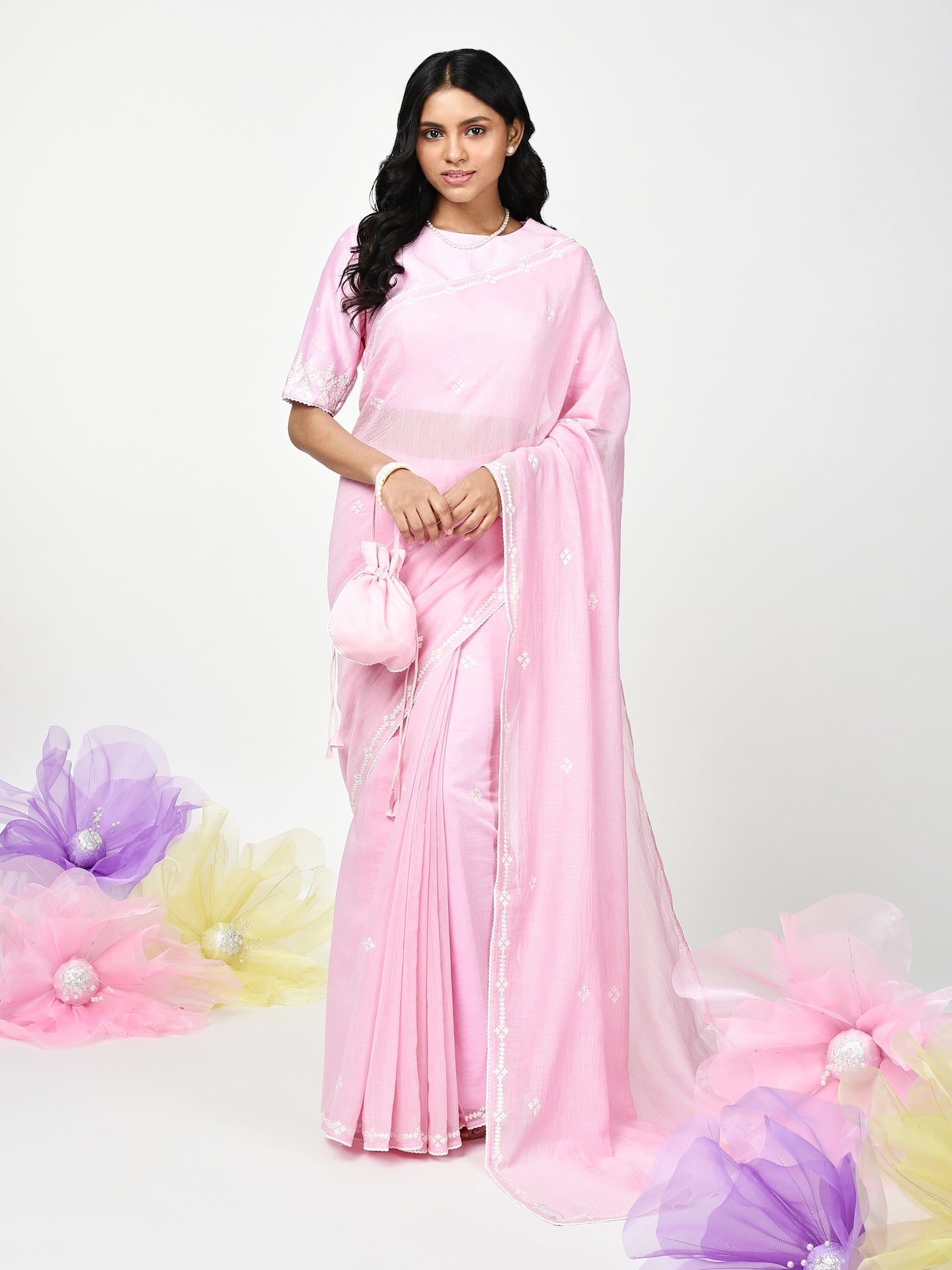 Baby Pink Chaav Saree