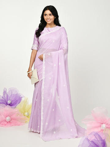 Lilac Chaav Saree