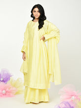 Load image into Gallery viewer, Yellow Chaav Pleated Kurta Set
