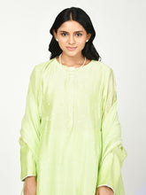 Load image into Gallery viewer, Pista Green Chaav Pleated Kurta Set
