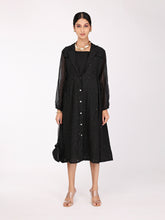 Load image into Gallery viewer, Black Trench Jacket Dress
