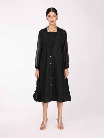 Black Trench Jacket Dress