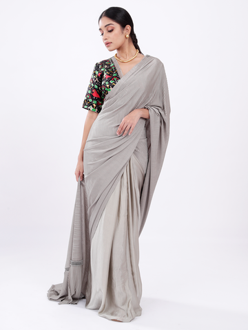 Grey Cocktail Saree