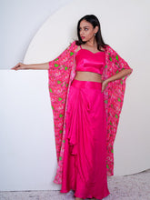 Load image into Gallery viewer, Draped Skirt With Blouse And Cape
