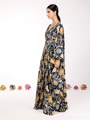 Navy Blue Bahaar Kaftan