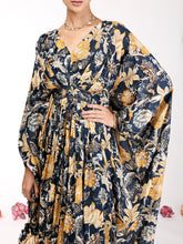 Load image into Gallery viewer, Navy Blue Bahaar Kaftan
