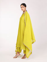 Load image into Gallery viewer, Lemon Green Chand Embroidered Kurta Set
