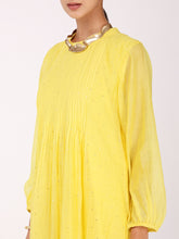 Load image into Gallery viewer, Yellow Chand Pleated Kurta Set
