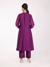 Load image into Gallery viewer, Plum Chand Pleated Kurta Set
