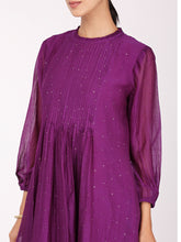 Load image into Gallery viewer, Plum Chand Pleated Kurta Set
