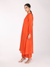 Load image into Gallery viewer, Brick Orange Chand Pleated Kurta Set
