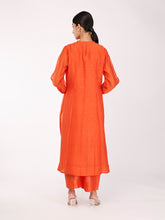 Load image into Gallery viewer, Brick Orange Chand Pleated Kurta Set
