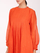 Load image into Gallery viewer, Brick Orange Chand Pleated Kurta Set
