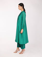 Load image into Gallery viewer, Rama Green Chand Pleated Kurta Set
