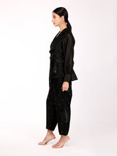 Load image into Gallery viewer, Black Chand Wrap Co-ord Set
