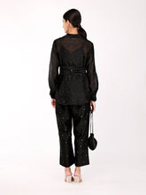 Load image into Gallery viewer, Black Chand Wrap Co-ord Set
