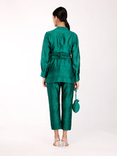 Load image into Gallery viewer, Rama Green Chand Wrap Co-ord Set
