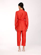 Load image into Gallery viewer, Red Chand Wrap Co-ord Set
