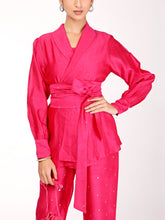 Load image into Gallery viewer, Hot Pink Chand Wrap Co-ord Set
