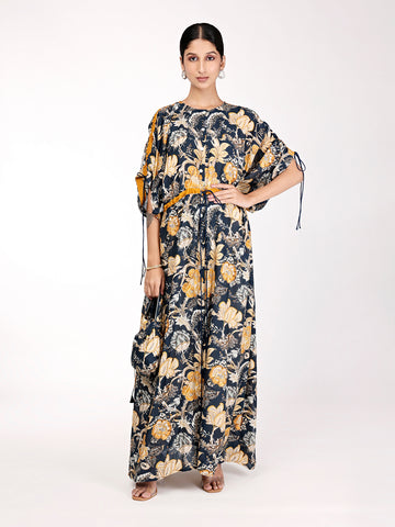 Navy Blue Gul Kaftan