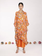 Load image into Gallery viewer, Orange Bagh Kaftan Tunic Set
