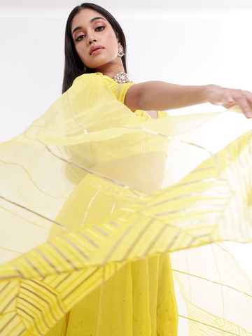 Yellow Dhoop Chand Lehenga